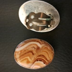 Vtg Rare Tiger Eye Earrings